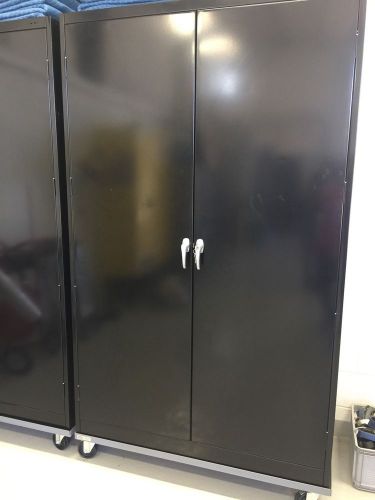 Heavy duty jumbo steel cabinet on dolly 48x24x78 for sale