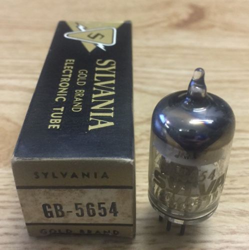 Sylvania Gold Brand 5654 6AK5W Vacuum Tubes Tested Strong NOS NIB (Last Five)