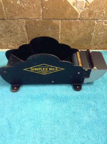SIMPLEX NO.3 &#034;TAPE DISPENSER&#034; MADE BY &#034;BETTER PACKAGES  INC.&#034; SHELTON CT.