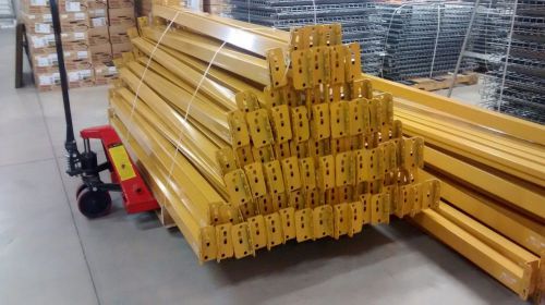 Used 8&#039; warehouse rack beams, yellow
