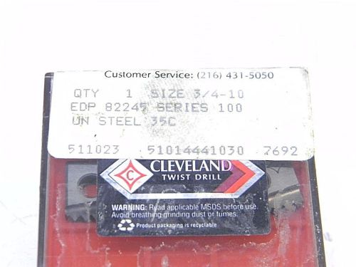 SET OF 4 NEW SURPLUS CLEVELAND THREAD INSERT CHASERS 3/4&#034;-10 RH (SERIES-100)