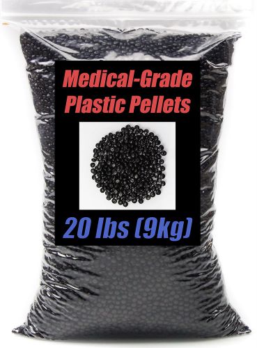 Black Plastic Pellets 20lbs. Machine Washable. Medical Grade. Hypoallergenic.