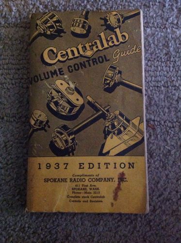 Vintage 1937 Centralab Volume Control Guide In Used But Very Good Condition