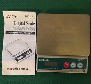 Taylor Digital Scale TE10C Gently Used Portion Weigh Gram Ounce Stainless Steel