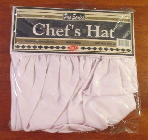Ritz Pro Series Adjustable White CHEF&#039;S HAT, One Size Fits All