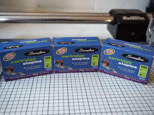 Lot of 3 boxe Swingline Cartridge Staples - C Cartridge - 5000 Staples -PN 50050