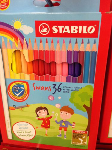 Stabilo Swan 36 Piece Different Color Pencil Set For Kids, Children &amp; Office Use