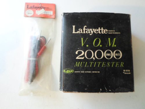VINTAGE Lafayette Radio Electronics TE-51 Lab Tester Volt Ohm Multimeter AC/DC !