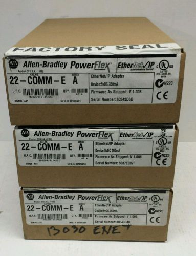 New Allen Bradley 22-COMM-E /A PowerFlex Component Class EtherNet/IP Adapter
