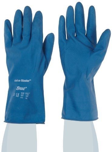 SHOWA VMUP Natural Rubber Glove, Unlined, Rolled Cuff, Chemical Resistant, 18