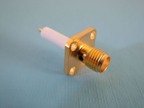 Sma rf connector lot of 4 gold plated 18ghz 2052-1201-00up amp for sale