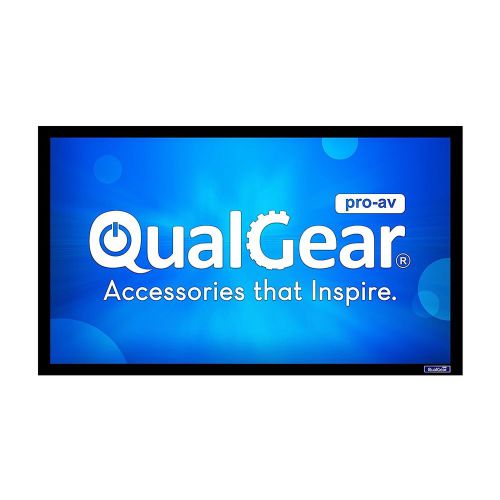 QualGear 120 Inch Fixed Frame Projector Screen, High Reflective Silver, 2.5 Gain