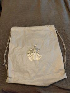 Genuine Apple Silver Logo Store Plastic Drawstring Shopping Bag White NEW