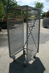 Pro Stainless Steel 33 Tray Bakery Drying Rack Cart Industrial Heavy Duty