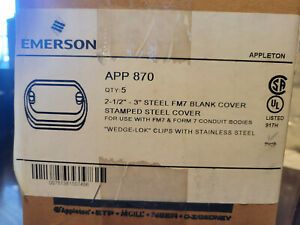 Appleton APP 870 2-1/2” to 3” Steel FM7 Blank Conduit Body Cover Wedge Clip