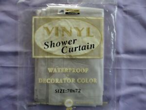 VINYL SHOWER CURTAIN WATER PROOF BETTER HOME PLASTICS CORP  70 X 72 WITH RINGS