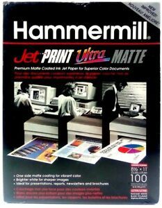 Vintage 1998 HAMMERMILL Jet Print Ultra Matte Premium Coated Paper 8.5&#034; x 11&#034;