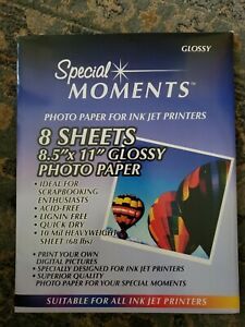 Special Moments Glossy Photo Paper 4 Sheets 8.5&#034;x11&#034;