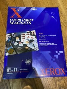 New XEROX Color Inkjet Magnets 8-1/2&#034; X11&#034; 3 Sheets
