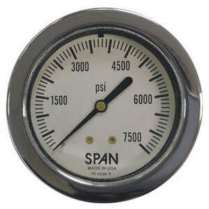 THUEMLING LFP-SCBA-7500 Pressure Gauge,0 to 7500 psi,2-1/2&#034; Dial