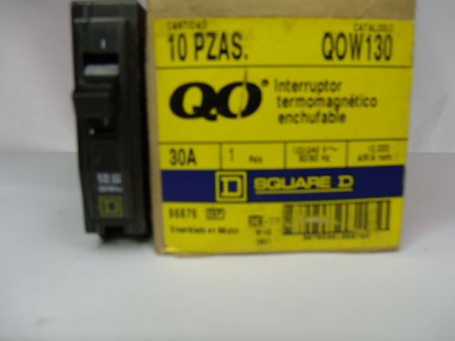 SQUARE D 30 amp SINGLE POLE SNAP IN ( BOX OF 10 ) NEW QOW130