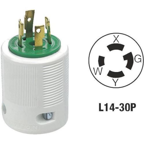 Leviton 71430lp 3-pole locking cord plug-30a locking cord plug for sale