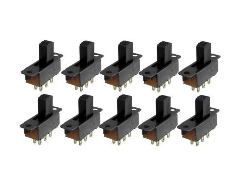 10 Pcs 6 Pins 2 Positions DPDT On/On Mini Slide Switch