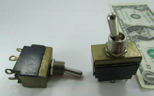 Lot 2 Carling Toggle Switches, Momentary On 3A 250VAC, 6A 125VAC, CSA UL Solder