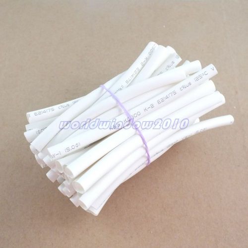 50pcs 100mm white dia.5.0mm heat shrink tubing shrink tubing wire sleeve for sale