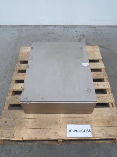 HAMMOND 2S30248 30X24X8 IN STAINLESS ELECTRICAL ENCLOSURE B430301