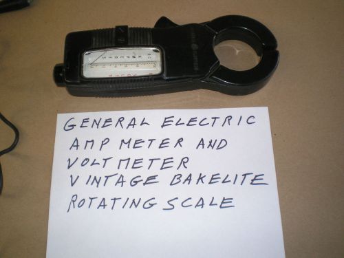 Ge amp meter vintage rotating scale bakelite free shipping for sale