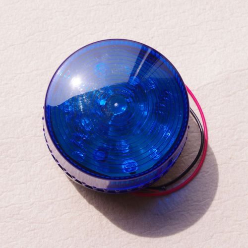 220VAC Blue LED Beacon Warning Signal Light Lamp Spiral Fixed