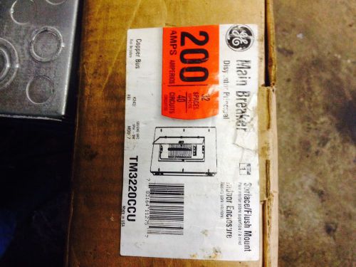 G.e.200 amp main breaker load center 120/240 vac 1 phase 3 wire for sale