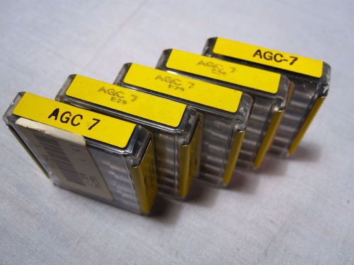 LOT (25) AGC-7 Glass Body Fuse 1/4&#034; x 1-1/4&#034; 7A 250V - 5 pks of 5