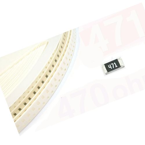 100 x smd smt 0805 chip resistors surface mount 470r 470ohm 471 +/-5% rohs for sale