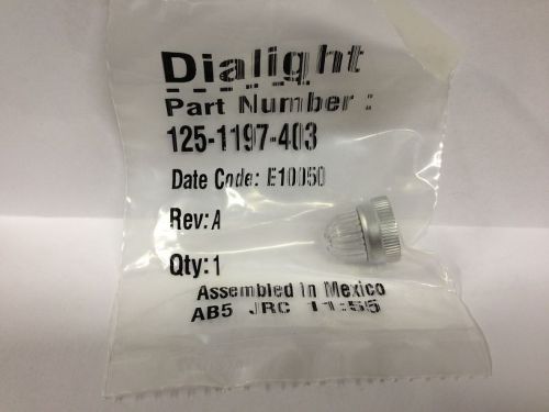 Dialight Lens Cap Clear Fluted Transparent 125-1197-403 125 Series Oiltight New