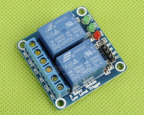 9V 2-Channel Relay Module Low Level Triger Relay shield for Arduino Brand New