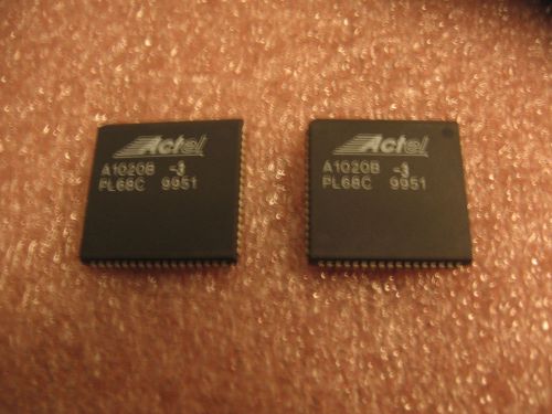 QTY: 1 UNIT P/N A1020B-PL68C IC FPGA 2K GATES 68-PLCC COM