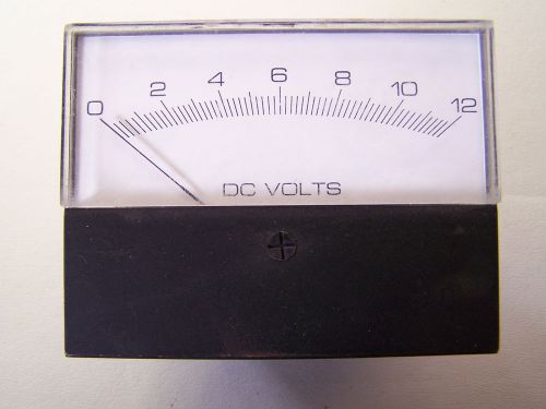 0-12VDC Panel Meter Direct Read 3-3/4&#034; x 2-78&#034; Face