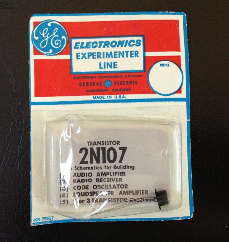 Vintage NOS GE 2N107 Germanium Transistor Experimenter Package