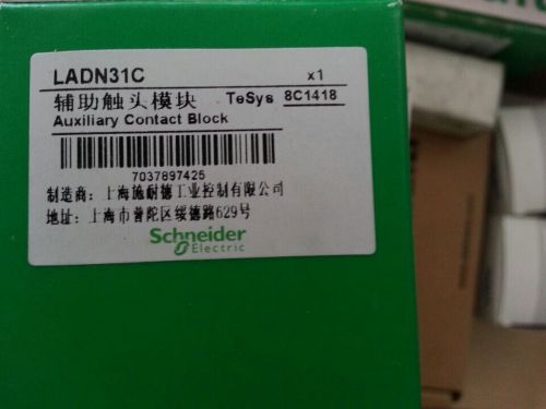 NEW Schneider Auxiliary Contact Block LADN31C New In Box
