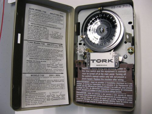 Tork 7102 electromechanical timer with day skip, inner mechanism 208-277v rated for sale