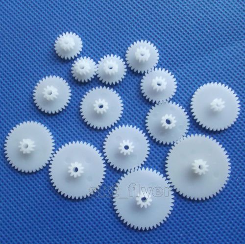 14 Type Plastic Shaft Axis Double Reduction Gears M0.5 For Robotic