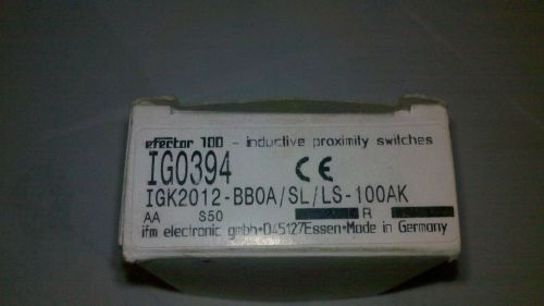New Efector IG0394  IGK2012-BB0A/SL/LS-100AK Inductive proximity switch