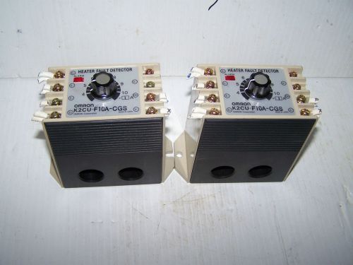 LOT OF 2 OMRON HEATER FAULT DETECT CONTROLS K2CU-F10A-CGS