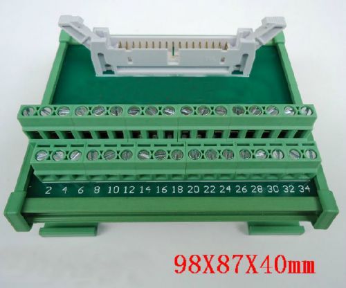IDC-34 DIN Rail Mounted Interface Module Terminal Block  Plate With Housing Chea
