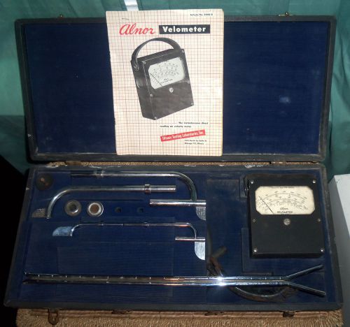 Vintage alnor velometer type 3002-3f with case and attachments for sale