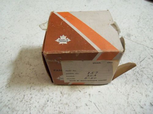 SIMPSON MODEL 157 0-50 AC AMPERES PANEL METER *NEW IN BOX*