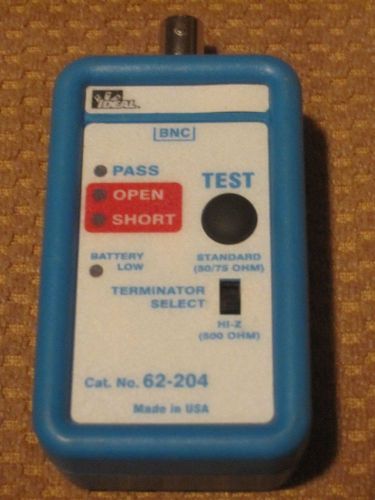 ***HARDLY USED*** IDEAL Coax Connector Cable Mini Tester 62-204 BNC
