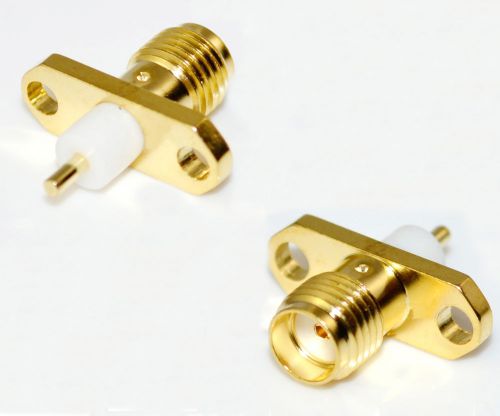 10pcs New SMA female with 2 holes flange deck solder RF connector Hot Sale